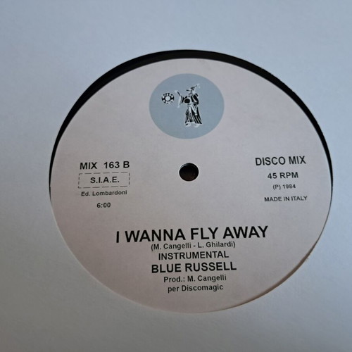 Blue Russell I Wanna Fly Away 12" maxi single lathe press italo disco