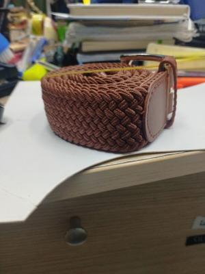 Men's Tampa Straw Belt Adjustable Brown New