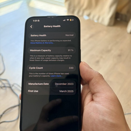 IPhone 15 Pro Max 256GB like new with two cases and USB-C cable