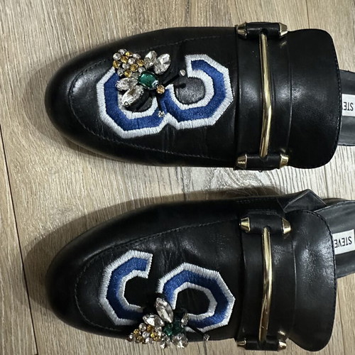 Steve Madden mules with crystal bee design