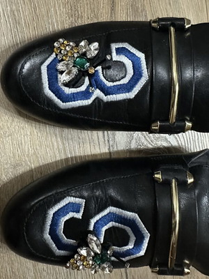 Steve Madden mules with crystal bee design