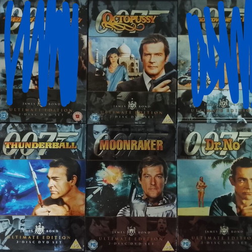 James Bond 13 DVD 2 Disc Edition Collection used, Greek subtitles