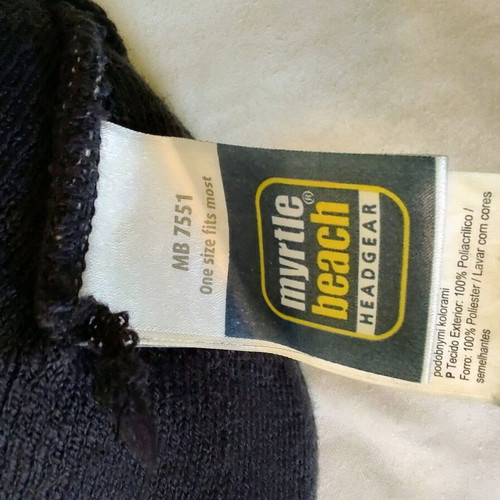 Myrtle Beach beanie like new, dark navy blue
