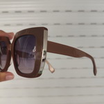 Lussile sunglasses like new, beige and brown with gold detail