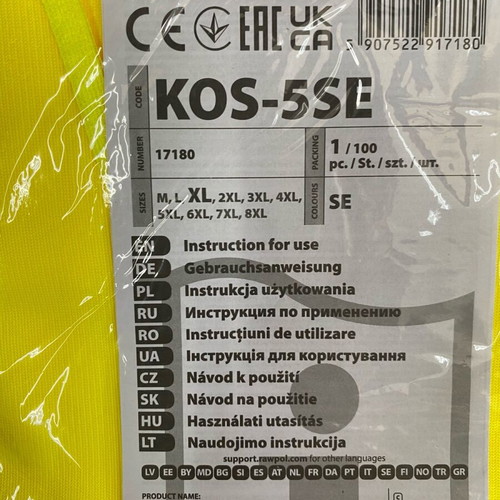 Work vest reflective yellow new