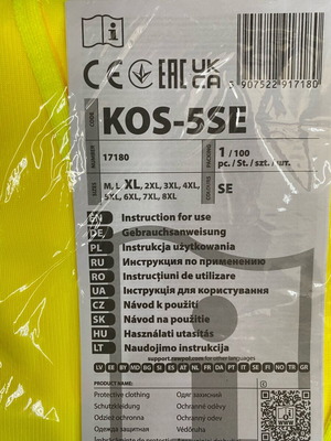 Work vest reflective yellow new