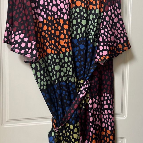 Never Fully Dressed Wrap Dress With Leopard Print Like New