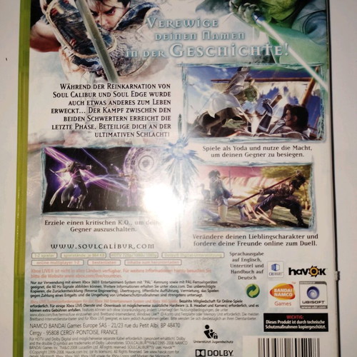 Soulcalibur IV Xbox 360 used, German edition
