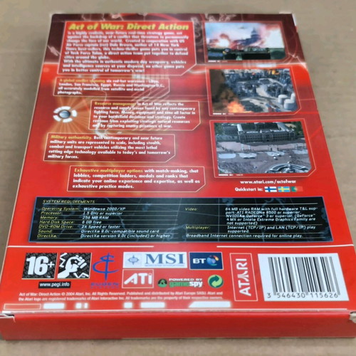 Act Of War Direct Action PC DVD-ROM like new