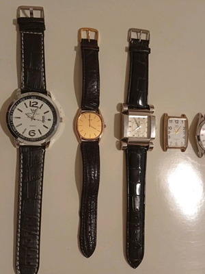 Various men's watches used, Seiko, Cerruti 1881, Armani, Vacheron Constantin