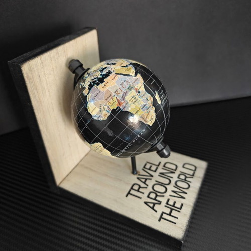 Decorative Globe Travel Around the World like new with wooden base