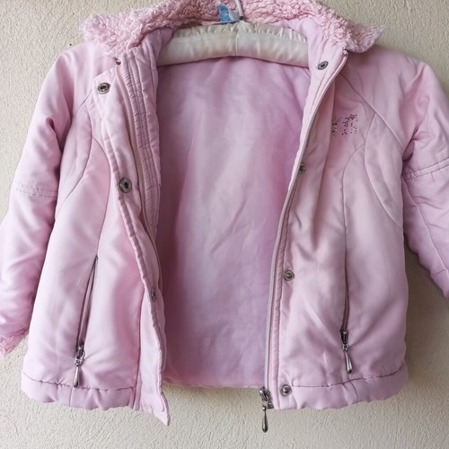 Piccolo Mondo baby jacket, pink, waterproof, hooded, size 18M