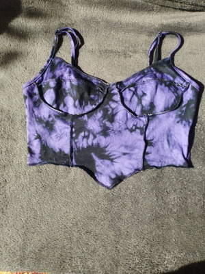 Shein corset top size M 38 like new, black and purple