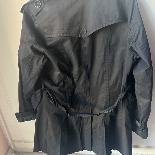Aodeni trench coat set XL beige and black like new, lightweight cotton