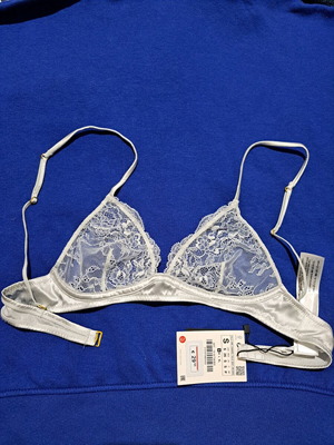 Zara Bralette Silk Small Gray New With Tag