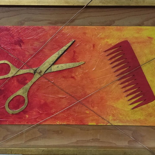 Gallery painting 2001 by "Sotos" like new