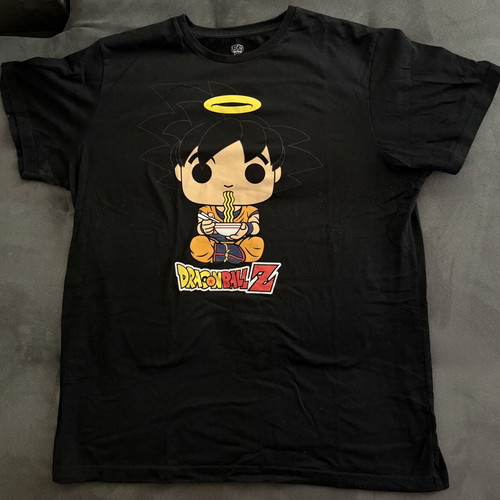 Funko POP! Tees Dragon Ball Z Goku with Halo Ramen T-Shirt, black, XL