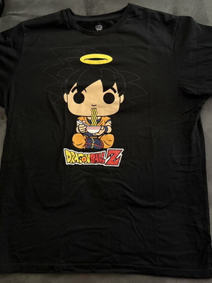 Funko POP! Tees Dragon Ball Z Goku with Halo Ramen T-Shirt, black, XL