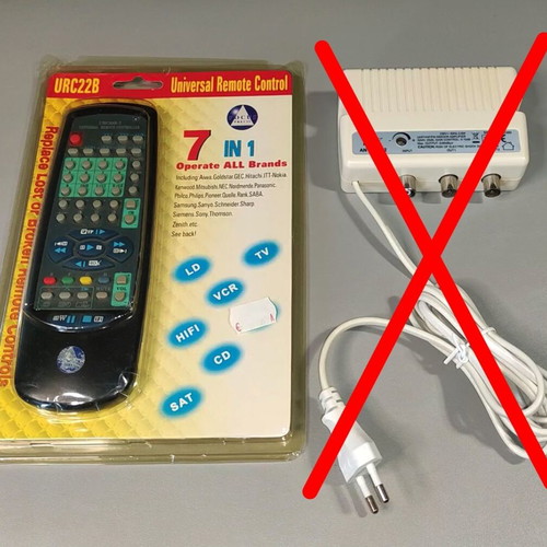 Focus URC22B Universal Remote Control 7-in-1, retro design