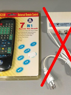 Focus URC22B Universal Remote Control 7-in-1, retro design