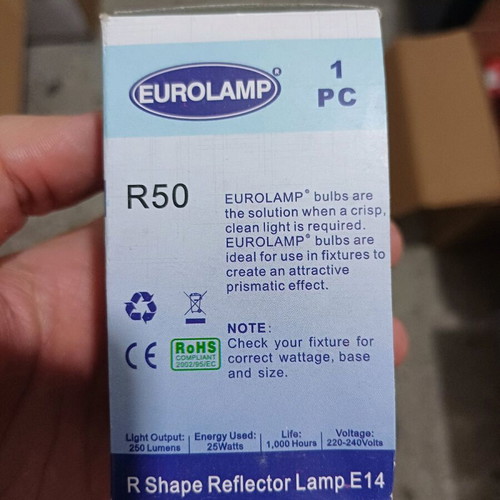 Eurolamp R50 E14 25w Incandescent Bulb new