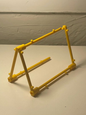 Playmobil camping tent accessory used, missing yellow piece