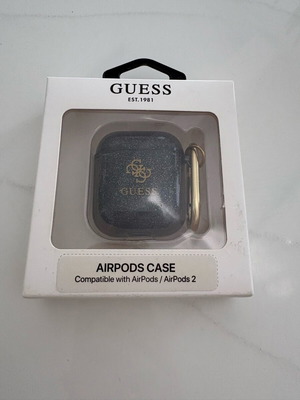 AirPods case 1st and 2nd generation Guess black with glitter like new