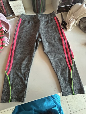 Adidas Capri Sports Leggings like new, gray and pink, size S
