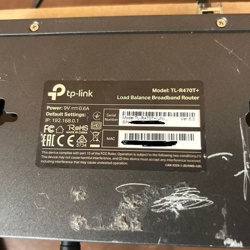 TP-Link TL-R470T+ router used with load balancing for small networks