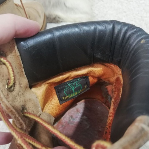 Timberland boots used, brown and yellow, size 44