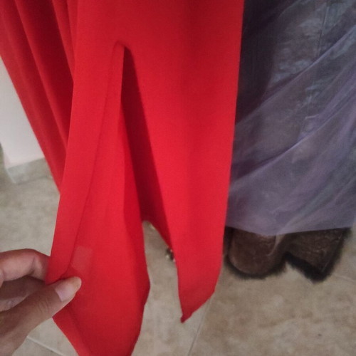Red long women's dress like new, size S-M