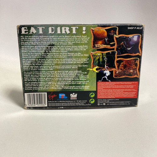 Earthworm Jim Super Nintendo SNES used, complete, English