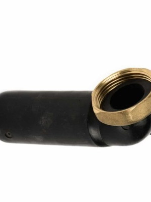 Angle bath fitting Φ40x1 1/2 new with brass nut
