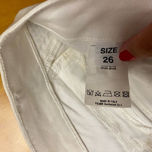 Richmond jeans new, white with silver details, size S