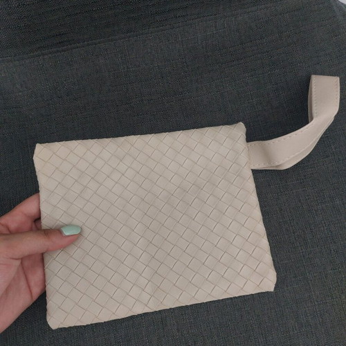 Beige leather toiletry bag new