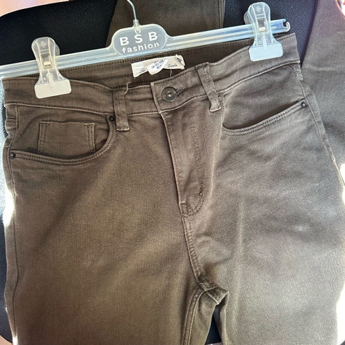 Elastic olive jeans used, size 36, H&M slim fit
