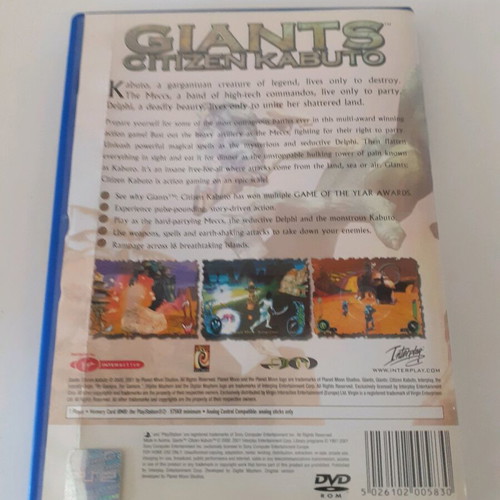 Giants Citizen Kabuto PlayStation 2 game used with case and manual