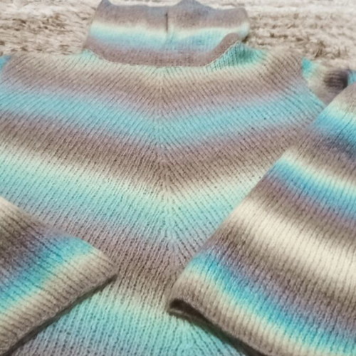 Turtleneck sweater like new, size large, turquoise