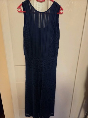 Knitted blue one-piece jumpsuit medium like new