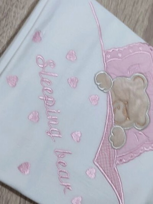 Baby cotton sheet like new 85x85cm with teddy bear