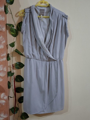 Vintage Soul Rebel Wrap Dress M/L in Grey-Beige Like New