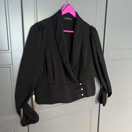 Black blouse with buttons, high waist XXL, LC Waikiki
