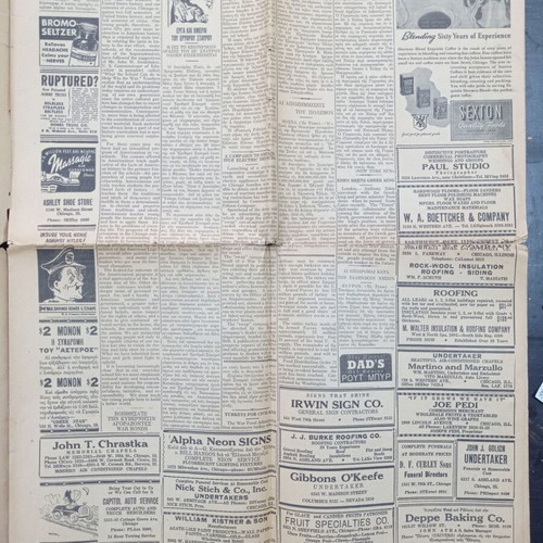Greek Star newspaper used, Chicago November 5, 1943 edition