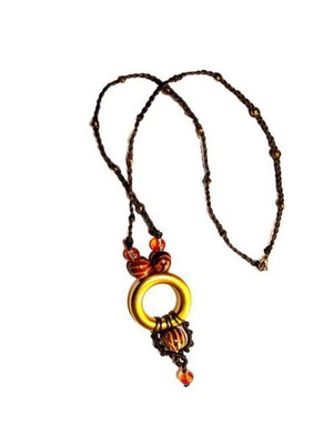 Κολιέ τσοκερ LEOPARD με τεχνητό μακραμέ καινούργιο