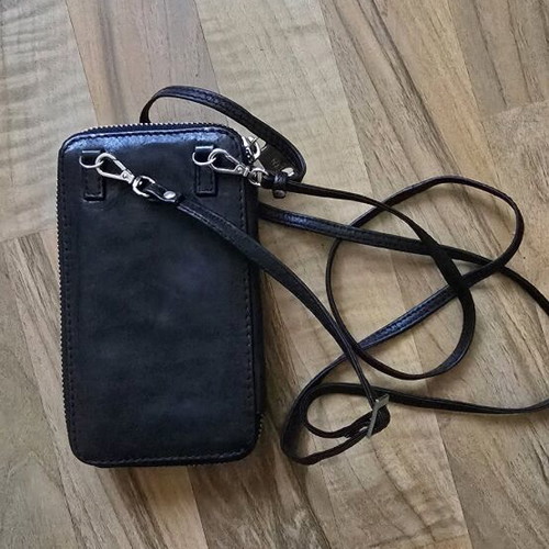 Adax leather bag wallet like new, black