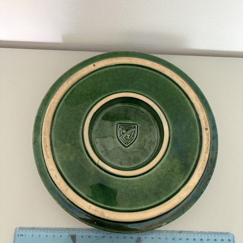 Heineken ceramic ashtray, green, collectible