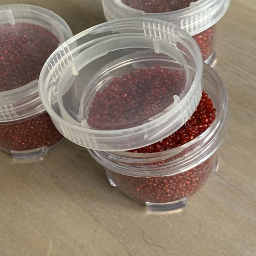 Necklace beads in 3 containers like new