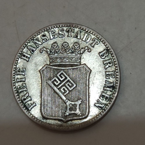 Bremen silver coin 6 Grote 1861