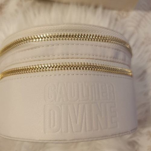 Gaultier Divine round vanity case, cream