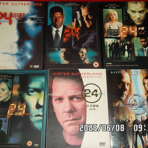 24 Series DVD used, seasons with hard cases